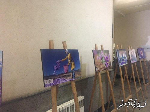 اولین جشنواره عکس زعفران وامنان در شهرستان آزادشهر برگزار شد