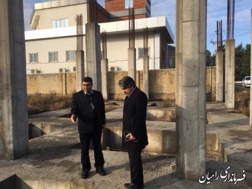 بازدید فرماندار شهرستان رامیان از پروژه های در دست اجرای اداره راه و شهرسازی شهرستان رامیان