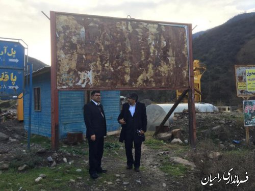 بازدید فرماندار شهرستان رامیان از پروژه های در دست اجرای اداره راه و شهرسازی شهرستان رامیان