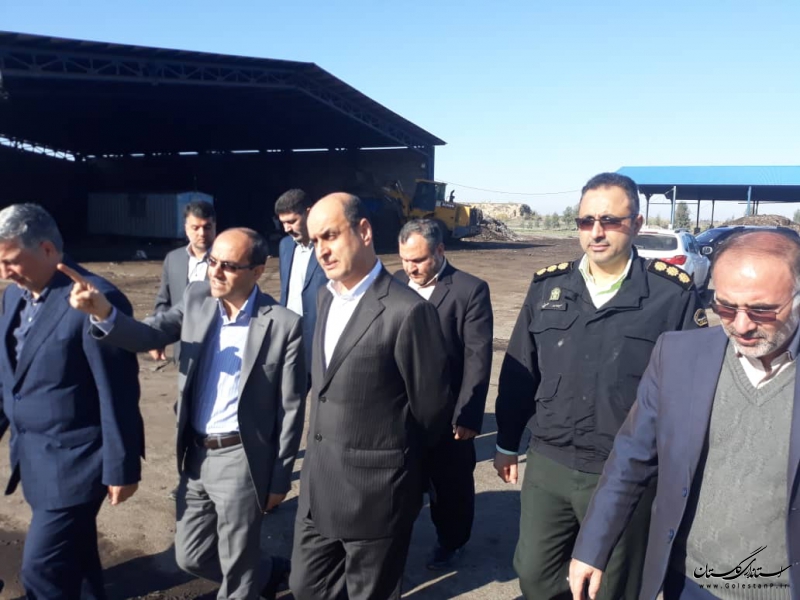 بازدید استاندار گلستان از سایت شرقی دفع پسماند در آزادشهر