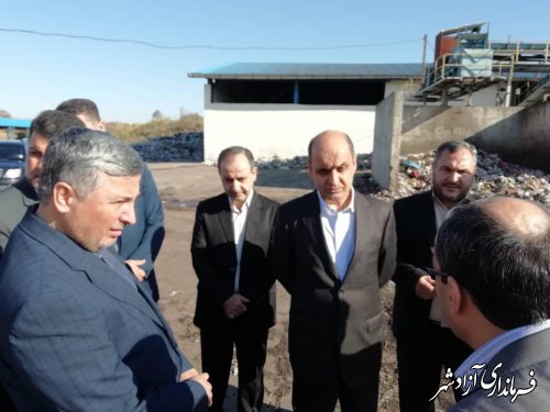 استاندار گلستان از سایت بازیافت زباله شهرستان آزادشهر بازدید کرد
