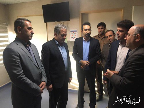 بازدید معاون سیاسی، امنیتی و اجتماعی استاندار از بیمارستان حضرت معصومه (س) آزادشهر