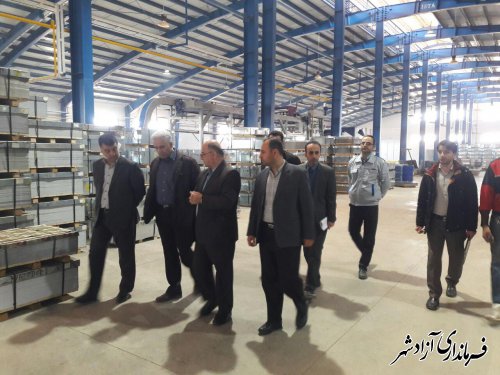 بازدید فرماندار آزادشهر از 4 واحد صنعتی فعال در شهرک صنعتی آزادشهر