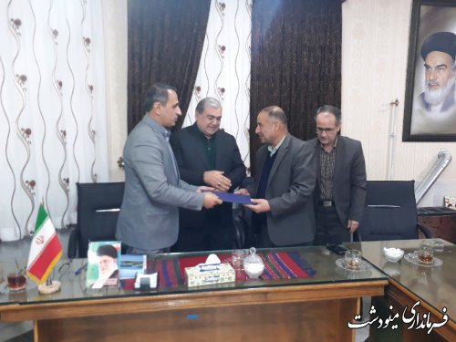 معارفه معاون برنامه ریزی و هماهنگی امور عمرانی فرماندار مینودشت
