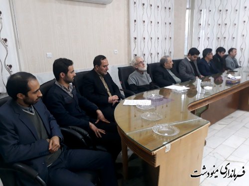 معارفه معاون برنامه ریزی و هماهنگی امور عمرانی فرماندار مینودشت