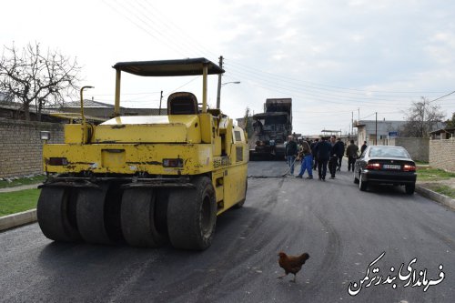 بازدید فرماندار بندرترکمن از روند اجرای طرح هادی روستای صیدآباد و چپاقلی