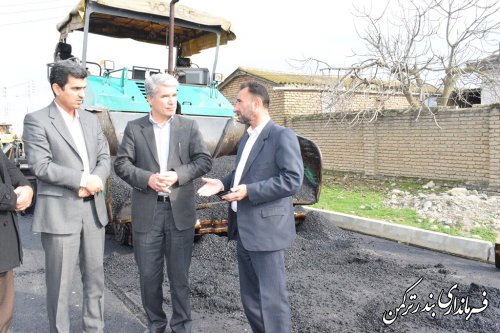بازدید فرماندار بندرترکمن از روند اجرای طرح هادی روستای صیدآباد و چپاقلی