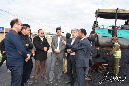 بازدید فرماندار بندرترکمن از روند اجرای طرح هادی روستای صیدآباد و چپاقلی