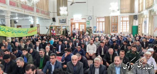 مراسم گرامیداشت "میثاق امت با ولایت ۹دی " در مسجد جامع کردکوی برگزارشد