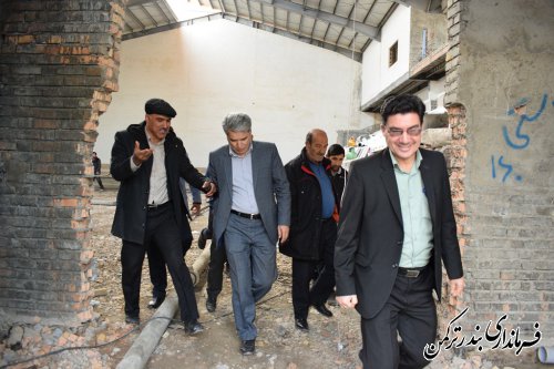 بازدید فرماندار شهرستان ترکمن از روند پیشرفت پروژه باشگاه تختی