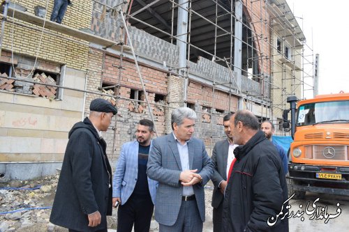 بازدید فرماندار شهرستان ترکمن از روند پیشرفت پروژه باشگاه تختی