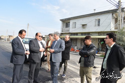 بازدید فرماندار شهرستان ترکمن از  طرح هادی روستای چپاقلی