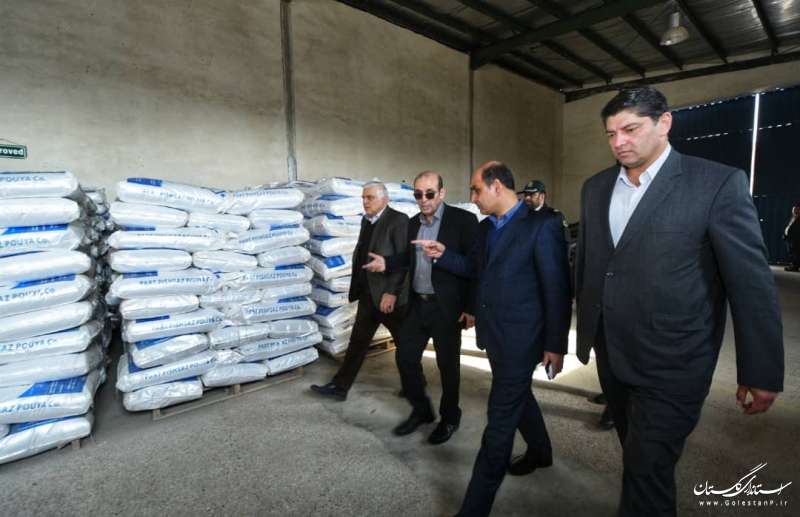 بازدید استاندار گلستان از واحدهای تولیدی در شهرک صنعتی آق قلا