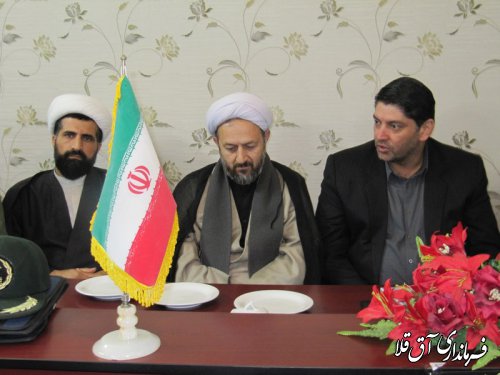 آئین معارفه امام جمعه اهل تشیع بخش وشمگیر شهرستان آق قلا برگزار شد