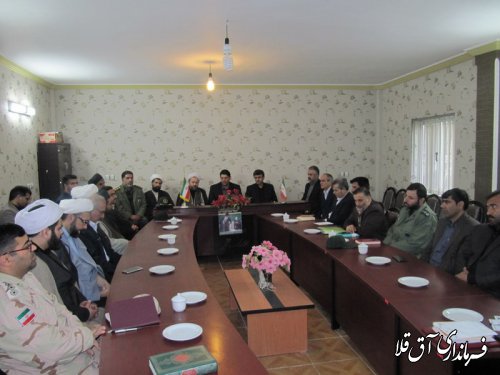 آئین معارفه امام جمعه اهل تشیع بخش وشمگیر شهرستان آق قلا برگزار شد