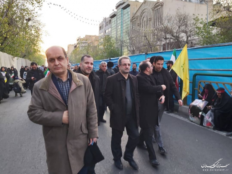 حضور استاندار گلستان در مراسم تشییع پیکر شهید سپهبد سلیمانی در تهران