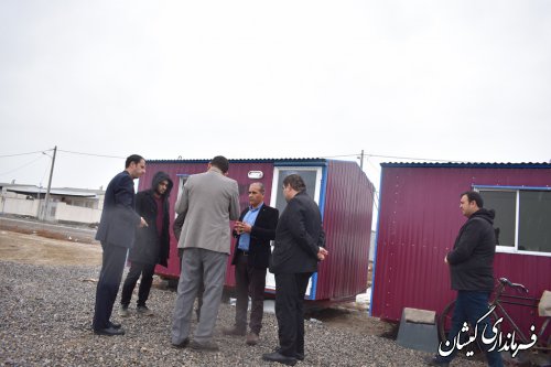 بازدیدفرماندارگمیشان بهمراه مدیرکل بنیادمسکن انقلاب اسلامی گیلان ازپروژه احداث50 واحدی