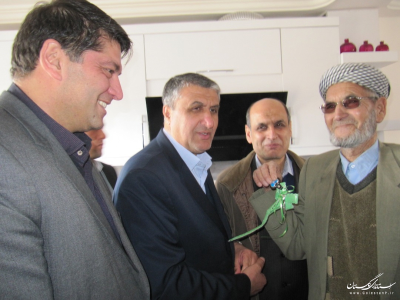 افتتاح چهارصدمین واحد مسکونی بازسازی شده در شهرستان سیل زده آق قلا