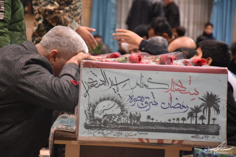 حضور استاندار گلستان در مراسم وداع با پیکر شهید گمنام دفاع مقدس