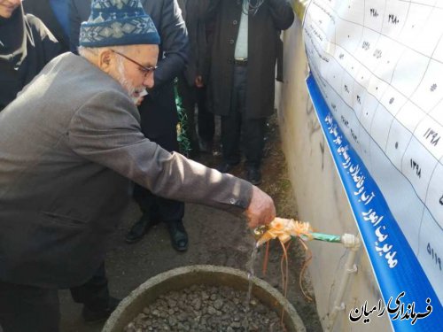 افتتاح شبکه توزیع و نصب انشعابات روستای سعدآباد فندرسک