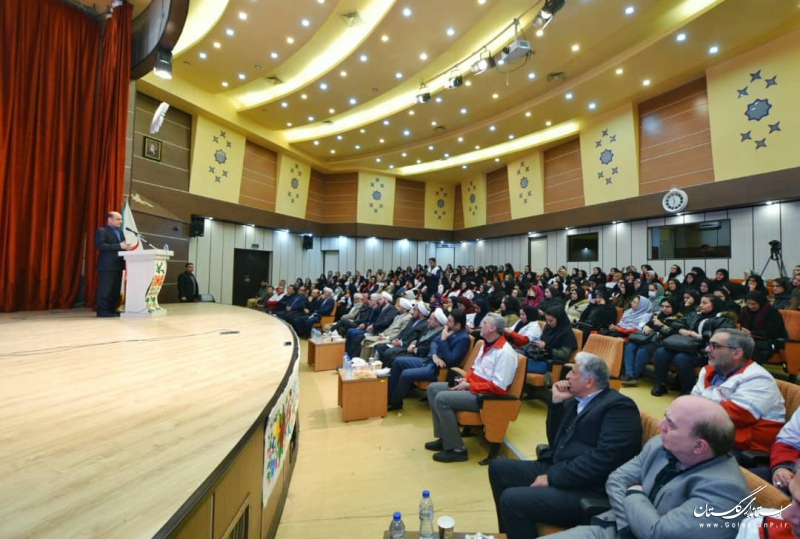 آیین تجلیل از داوطلبان جمعیت هلال احمر گلستان برگزار شد