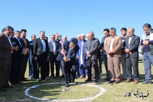اجرای شبکه توزیع آب با اعتباری بالغ بر ۱۷ میلیارد ریال در روستای اجن سنگرلی کلاله کلنگ زنی شد