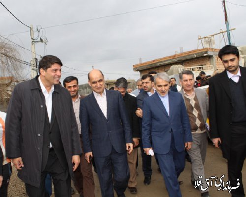 3000 مین واحد مسکونی احداثی مناطق سیل زده استان در شهرستان آق قلا افتتاح شد