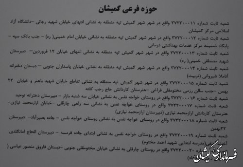 شعب اخذ رای انتخابات یازدهمین دوره مجلس شورای اسلامی حوزه انتخابیه گمیشان