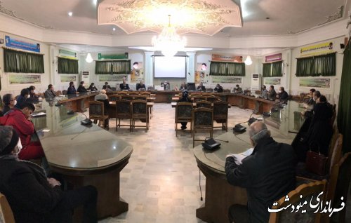 اولین جلسه مشترک ستاد بحران و ستاد مدیریت مقابله با بیماری کرونا در سال 99 در شهرستان مینودشت
