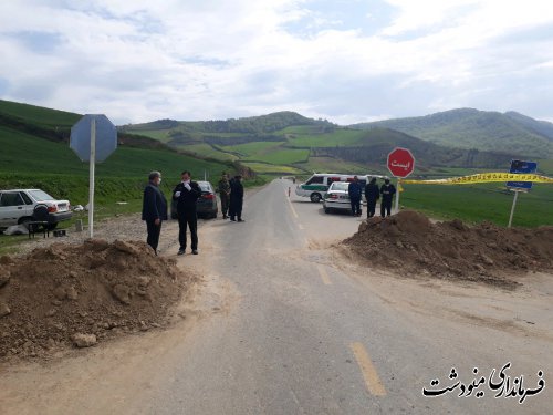 بازدید فرماندار از ایستگاه های اجرای طرح فاصله‌گذاری اجتماعی