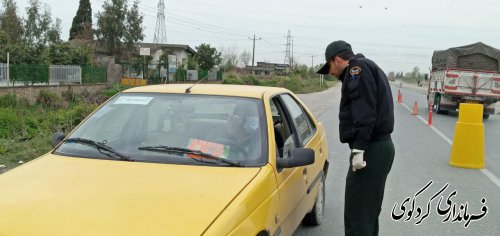 بازدید فرماندار کردکوی از اجرای طرح کاهش زنجیره انتقال بیماری در ورودی ها و خروجی های شهرستان