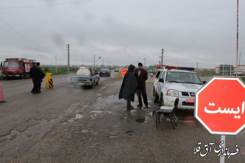 بازدید فرماندار شهرستان آق قلا از اجرای طرح فاصله گذاری اجتماعی