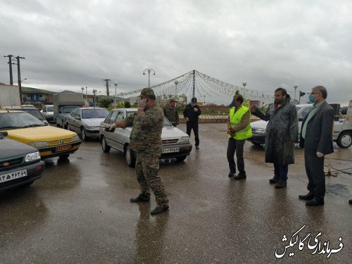 بازدید فرماندار گالیکش از روند اجرای طرح کنترل تردد و بازرسی در مبادی ورودی و خروجی شهرستان