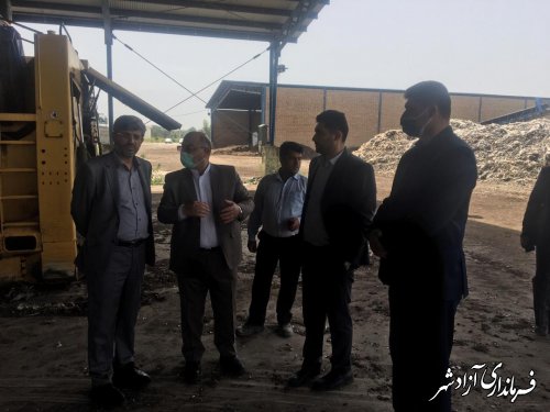 بازدید معاون رییس کل دادگستری استان به همراه فرماندار آزادشهر از سایت پسماند شرق استان