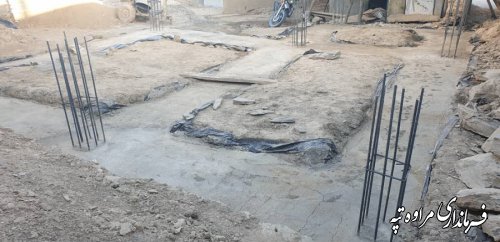بازدید فرماندار مراوه تپه از شروع عملیات طرح مسکن محرومین قازانقایه