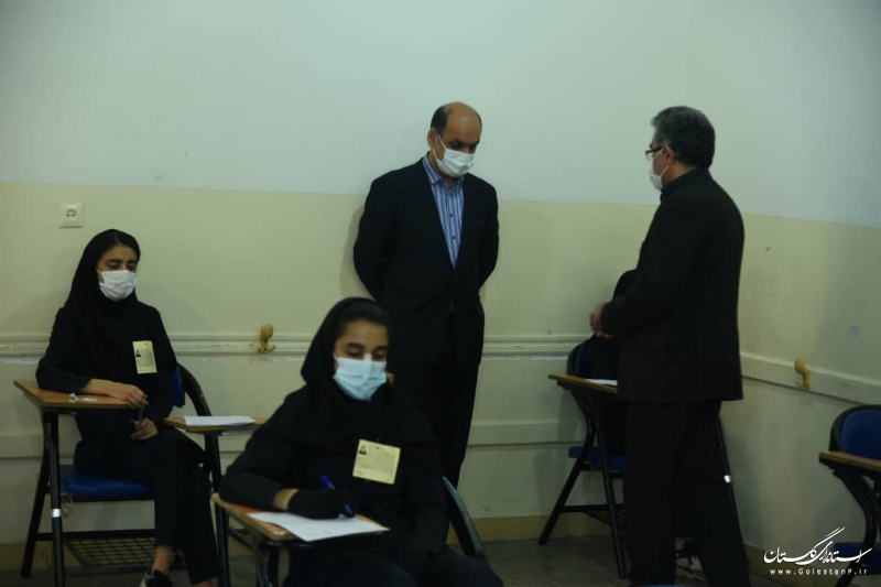 بازدید استاندار گلستان از برگزاری امتحانات نهایی پایه دوازدهم در گرگان