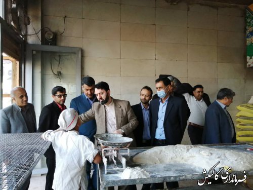 بازدید فرماندار شهرستان از برخی نانوایی‌های سطح شهر گالیکش