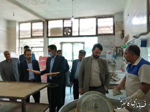 بازدید فرماندار شهرستان از برخی نانوایی‌های سطح شهر گالیکش