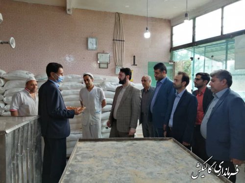 بازدید فرماندار شهرستان از برخی نانوایی‌های سطح شهر گالیکش