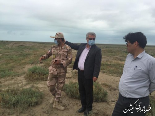 بازدید فرماندار گمیشان از پاسگاه مرزی مختوم قلی