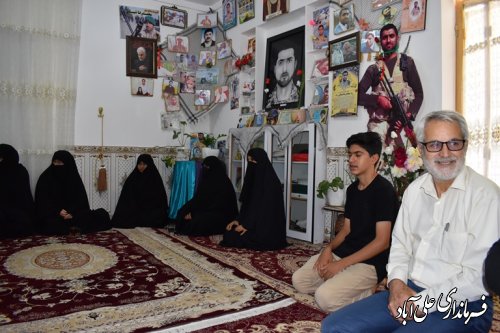 دیدار نائب رئیس سابق حرکه النجباء عراق با خانواده های شهدای مدافع حرم علی آبادکتول