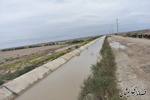 بهره برداری از آب بندان سبز دشت قلعه ها شهرستان گمیشان