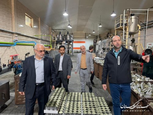 بازدید مدیرکل صنایع دفاعی سازمان پدافند غیرعامل از شهرک صنعتی آق قلا و کارخانه پگاه گلستان