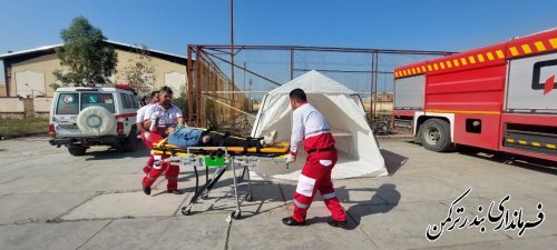 مانور متمرکز پدافند غیرعامل در شهرستان ترکمن برگزار شد