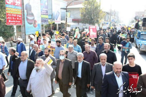 مراسم يوم الله ۱۳ آبان در بندرگز برگزار شد