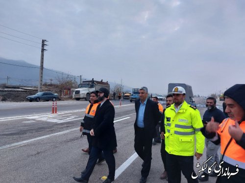 بازديد فرماندار گالیکش و نمایندگان راهداری و پلیس راه از بهره‌برداری بزرگراه محور ترانزیتی بخش لوه