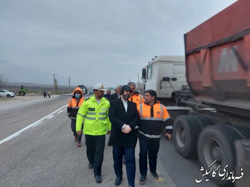 بازديد فرماندار گالیکش و نمایندگان راهداری و پلیس راه از بهره‌برداری بزرگراه محور ترانزیتی بخش لوه