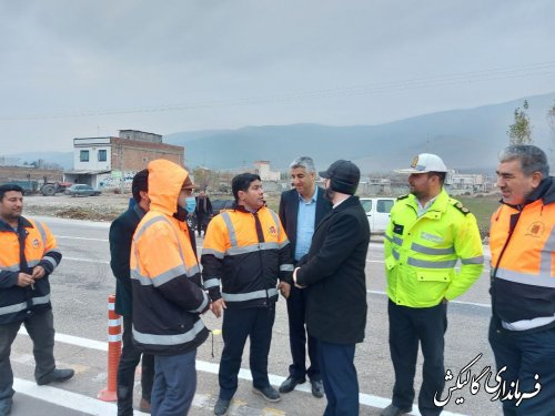 بازديد فرماندار گالیکش و نمایندگان راهداری و پلیس راه از بهره‌برداری بزرگراه محور ترانزیتی بخش لوه