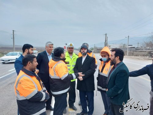 بازديد فرماندار گالیکش و نمایندگان راهداری و پلیس راه از بهره‌برداری بزرگراه محور ترانزیتی بخش لوه