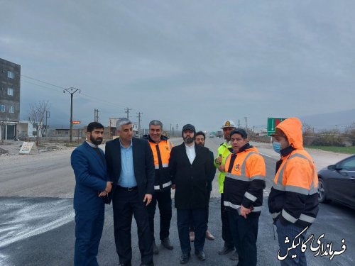 بازديد فرماندار گالیکش و نمایندگان راهداری و پلیس راه از بهره‌برداری بزرگراه محور ترانزیتی بخش لوه